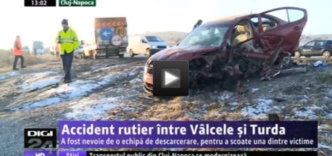 Update VIDEO: Accident rutier între Vâlcele și Turda