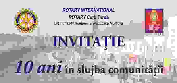 Clubul Rotary Turda sărbătorește sâmbătă 10 ani de existență!