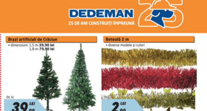 Dedeman a lansat noul catalog! Au apărut și decorațiunile de Crăciun: