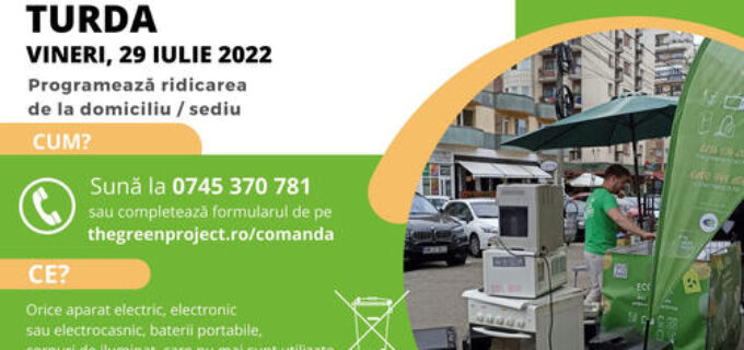 Campanie de colectare deșeuri de echipamente electrice și electrocasnice la Turda! Ridicare de la DOMICILIU cu programare telefonică.
