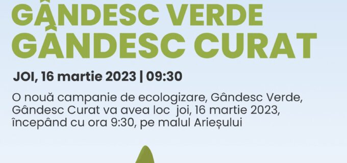 Campanie de ecologizare a malului râului Arieș, în 16 martie 2023