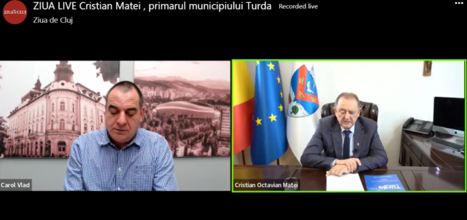 VIDEO: Cristian Octavian MATEI, primarul Municipiului TURDA, a prezentat stadiul lucrărilor de modernizare, în direct la Ziua de Cluj