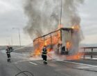 Incendiu auto pe Autostrada A1, la kilometrul 273