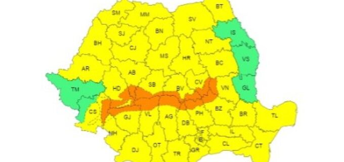 În atenția opiniei publice, județul Cluj este sub avertizare meteorologică de COD GALBEN