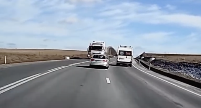 VIDEO: Șofer periculos în trafic, pe E60, zona Păniceni – Dumbrava (Cluj)